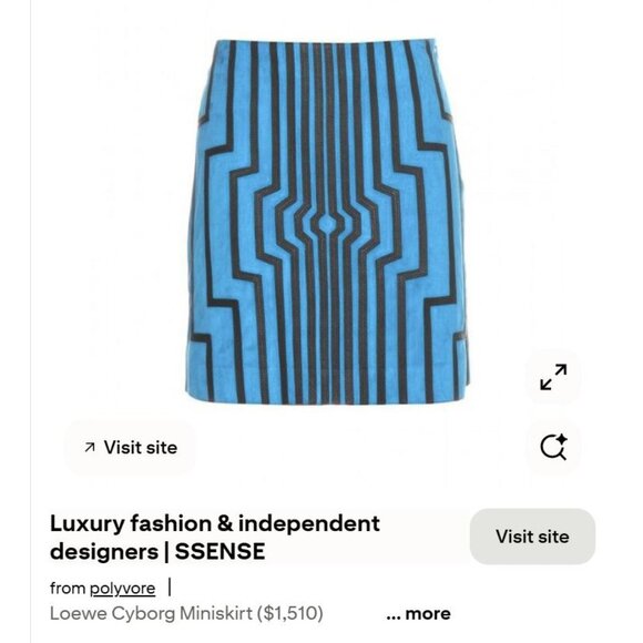 Loewe FW15 Runway Geometric Suede Skirt - Picture 2 of 13